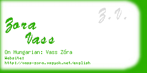 zora vass business card